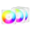 ARCTIC Freezer P12 Pro Reverse A-RGB (balta) - 3 vnt. pakuotė - 120 mm A-RGB PWM ventiliatorius su kabelių skirstytuvu