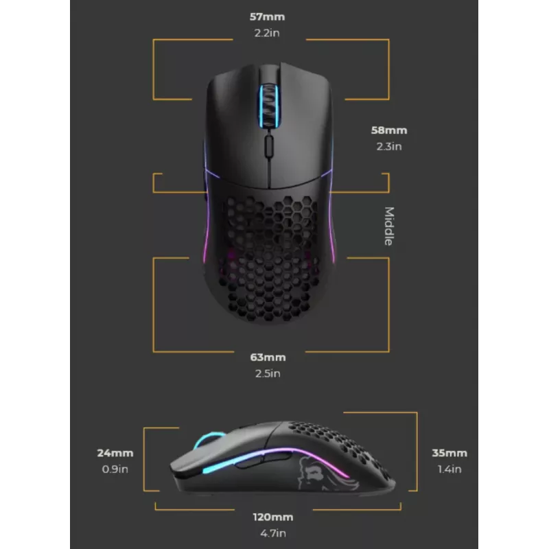 Glorious Gaming Glorious Model O Minus Wireless - Matte Juoda