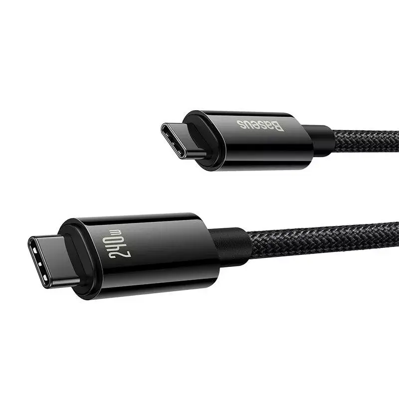 USB-C į USB-C kabelis Baseus Tungsten Gold 240W 3m