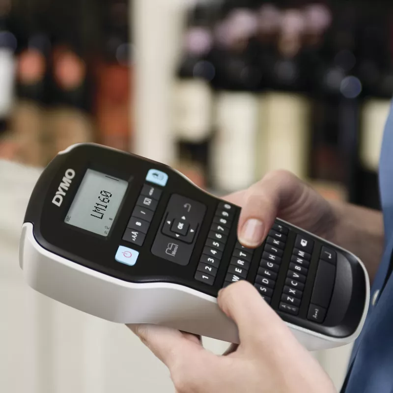 DYMO LabelManager 160 etikečių gamintojo pradinis rinkinys su 3 D1 etikečių juostos ritinėliais | Rankinis etikečių spausdintuvas | QWERTY klaviatūra | Tinka biurui ar namams