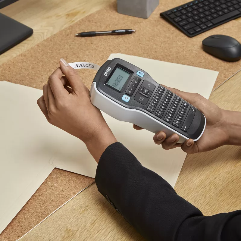 DYMO LabelManager 160 etikečių gamintojo pradinis rinkinys su 3 D1 etikečių juostos ritinėliais | Rankinis etikečių spausdintuvas | QWERTY klaviatūra | Tinka biurui ar namams