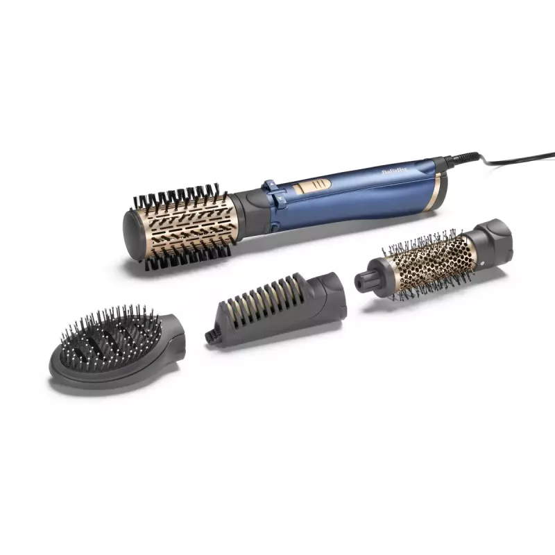 Karšto oro šepetys BaByliss Style Pro 1000 AS965E — 1000 W, 2,5 m laidas, 4 šepečių antgaliai, keraminis šildytuvas, jonizacija, automatinis sukimasis