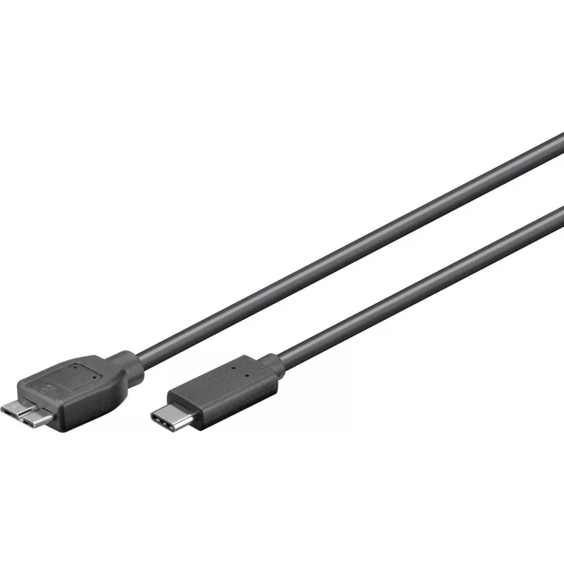 Microconnect USB3.1CAMIB3.01 USB laidas USB 3.2 Gen 1 (3.1 Gen 1) 1 m USB C Micro-USB B Juoda