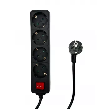 Microconnect MC-GRU0045BS maitinimo ilgintuvas 5 m 4 kintamosios srovės lizdai (-ų) Vidinis Juoda