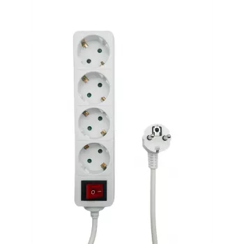 Microconnect MC-GRU0045WS maitinimo ilgintuvas 5 m 4 kintamosios srovės lizdų vidaus darbams Balta