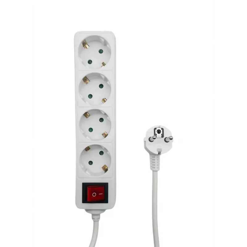 Microconnect MC-GRU0045WS maitinimo ilgintuvas 5 m 4 kintamosios srovės lizdų vidaus darbams Balta