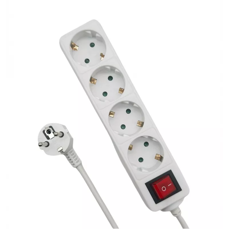 Microconnect MC-GRU0045WS maitinimo ilgintuvas 5 m 4 kintamosios srovės lizdų vidaus darbams Balta