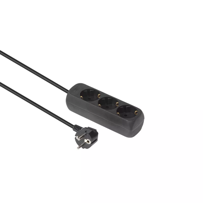 Microconnect GRU0033B maitinimo prailgintuvas 3 m 3 kintamosios srovės lizdų (-ai) Vidaus Juoda