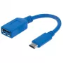 Manhattan USB-C į USB-A laidas, 15 cm, USB C (vyriškas) į USB A (moteriškas), 5 Gbps (USB 3.2 Gen 1, ankstesnis USB 3.0), 3 A (greitas įkrovimas), SuperSpeed USB, mėlynas, garantija visam eksploatavimo laikui, atitinka USB31CAADP (išskyrus spalvą)