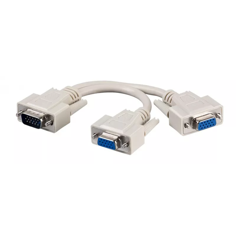 Microconnect MONG2H VGA kabelis 0,3 m VGA (D-Sub) 2 x VGA (D-Sub) Pilka