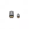 “Manhattan” USB-C - DisplayPort 1.4 laidas, 8K@60Hz, 3 m, kištukas-kištukas, ne dvikryptis, juodas, trejų metų garantija