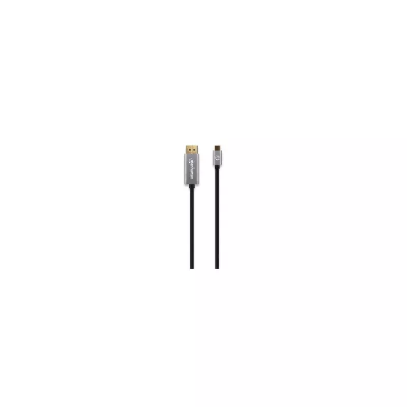 “Manhattan” USB-C - DisplayPort 1.4 laidas, 8K@60Hz, 3 m, kištukas-kištukas, ne dvikryptis, juodas, trejų metų garantija
