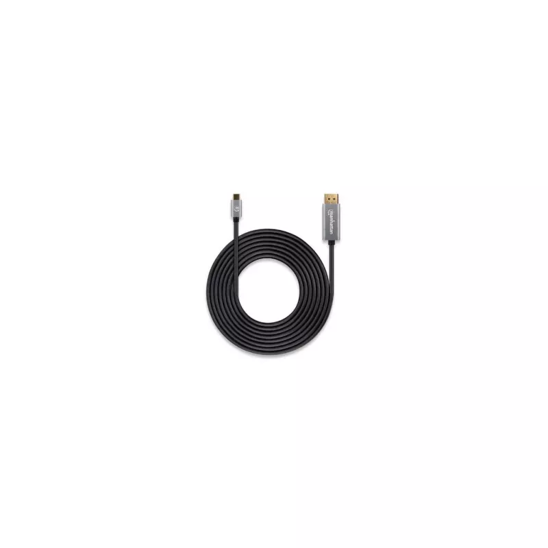 “Manhattan” USB-C - DisplayPort 1.4 laidas, 8K@60Hz, 3 m, kištukas-kištukas, ne dvikryptis, juodas, trejų metų garantija