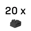 Prievado blokatorius Lindy RJ-45 (20 vnt. pakuotė) – juodas, ABS, 20×74,5×5,9 mm