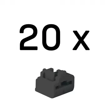Prievado blokatorius Lindy RJ-45 (20 vnt. pakuotė) – juodas, ABS, 20×74,5×5,9 mm