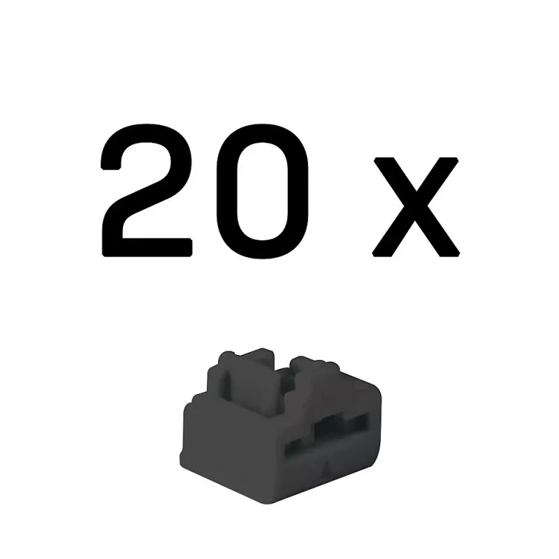 Prievado blokatorius Lindy RJ-45 (20 vnt. pakuotė) – juodas, ABS, 20×74,5×5,9 mm