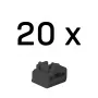 Prievado blokatorius Lindy RJ-45 (20 vnt. pakuotė) – juodas, ABS, 20×74,5×5,9 mm