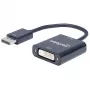 Manhattan DisplayPort 1.2a į DVI-D 24+1 adapterio laidas, 1080p@60Hz, 23cm, kištukas į lizdą, aktyvus, suderinamas su DVI-D, juodas, trejų metų garantija, atitinka DP2DVIS