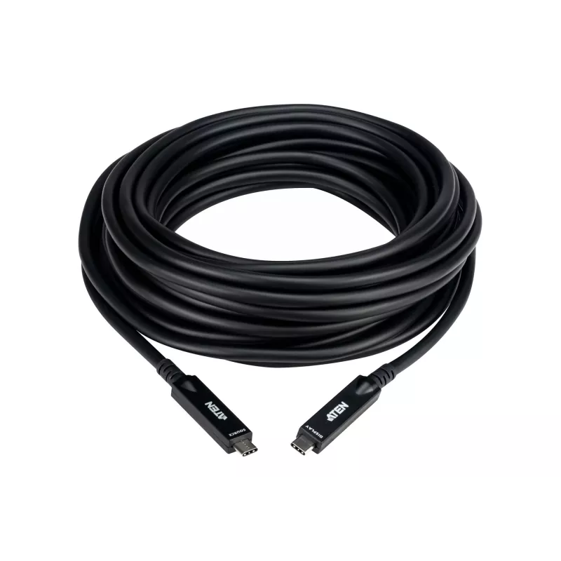USB-C AOC kabelis ATEN UE3410F-AT, 10 m, USB-C į USB-C, 10 Gbit/s, juodas