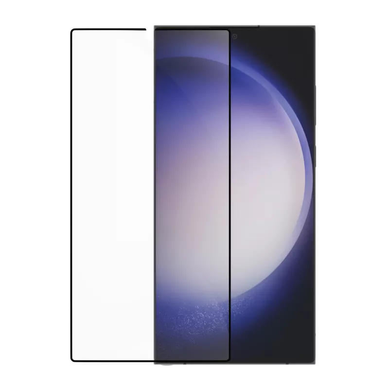 dbramante1928 Eco-Shield Samsung Galaxy S23 Ultra Juoda edge dulkėms ir įbrėžimams atspari grūdinto stiklo ekrano apsauginė plėvelė