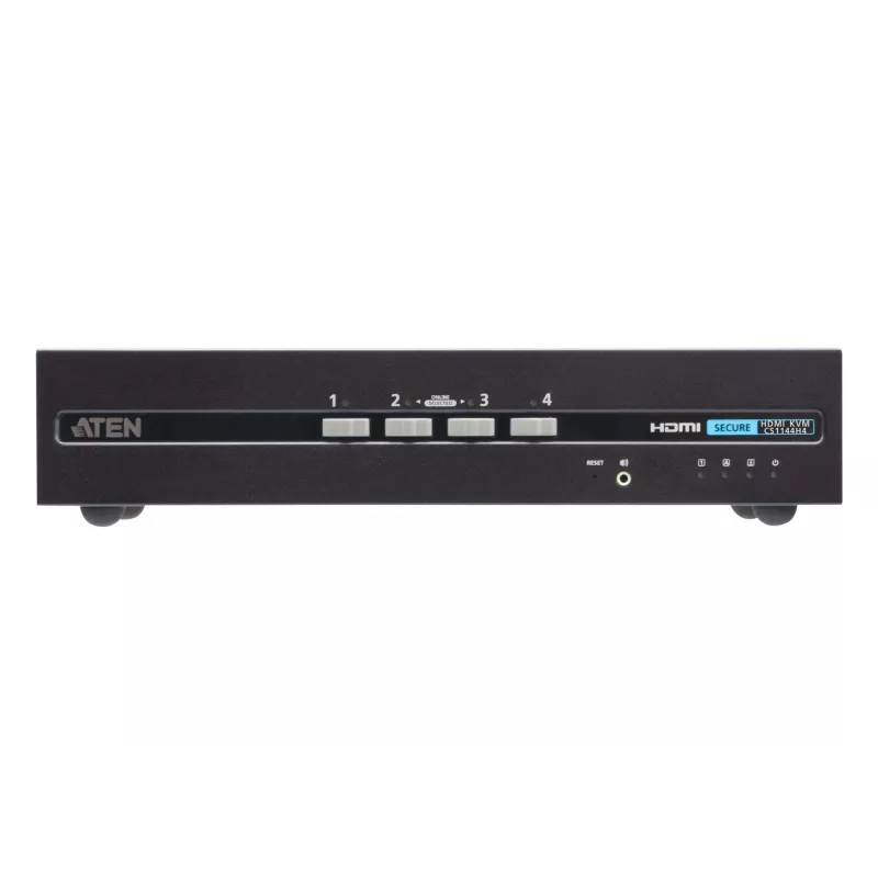 ATEN 4 prievadų USB HDMI dviejų ekranų saugus KVM komutatorius 4K Ultra HD