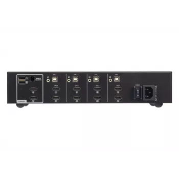 ATEN 4 prievadų USB HDMI dviejų ekranų saugus KVM komutatorius 4K Ultra HD