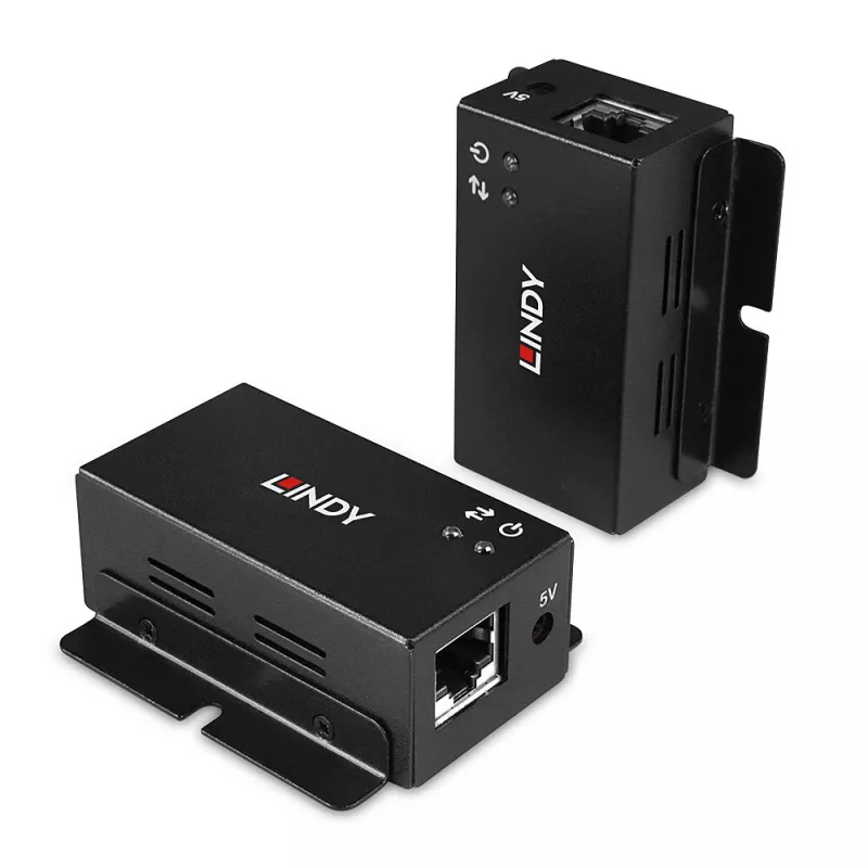 Tinklo siųstuvas-imtuvas Lindy 50m 2 prievadų USB 2.0 Cat.6 prailgintuvas
