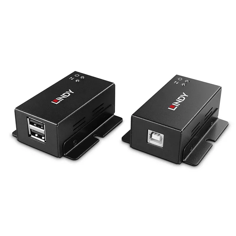 Tinklo siųstuvas-imtuvas Lindy 50m 2 prievadų USB 2.0 Cat.6 prailgintuvas