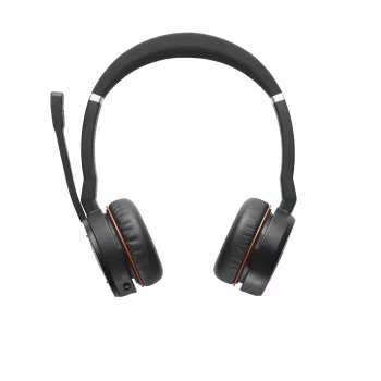 Ausinės „Jabra Evolve 75 SE MS“ stereo, laidinės ir belaidės, Bluetooth, 30 m veikimo nuotolis