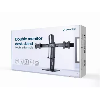 Monitoriaus laikiklis Gembird MS-D2-01 27 col. juodas laisvai stovintis