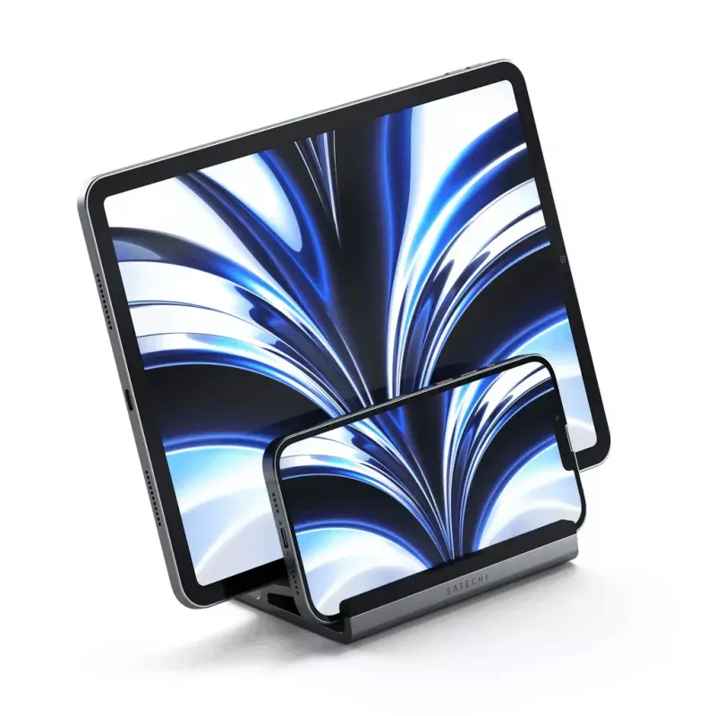 Nešiojamojo kompiuterio ir planšetės stovas Satechi ST-ADVSM sidabrinis suderinamas su MacBook Pro