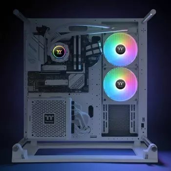 „Thermaltake“ daugiafunkcis skysčio aušintuvas CL-W377-PL14SW-A 14 cm baltas 84,32 cfm