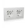 ICY BOX IB-MPS4200W-PD kištukinis lizdas F tipo + USB A + USB C baltas