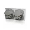 ICY BOX IB-MPS4200W-PD kištukinis lizdas F tipo + USB A + USB C baltas