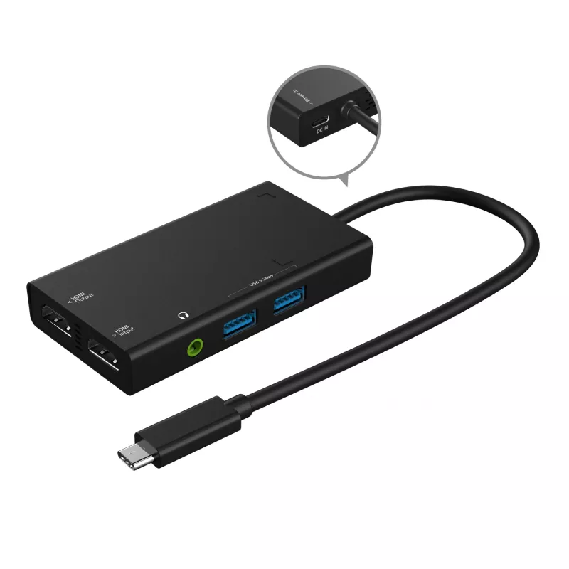 Vaizdo fiksavimo USB šakotuvas j5create JVA01-N 1920x1080 30 Hz juodas