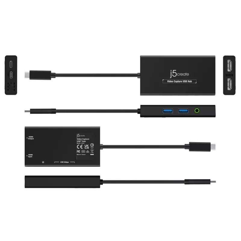 Vaizdo fiksavimo USB šakotuvas j5create JVA01-N 1920x1080 30 Hz juodas