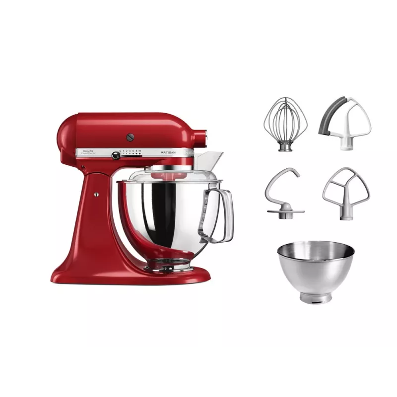 Virtuvinis kombainas KitchenAid Artisan 5KSM175PS — 300 W, 4,8 l nerūdijančio plieno dubuo, raudonas