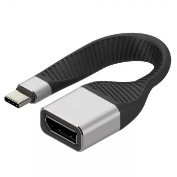 Techly ICOC-USBC-DP12 vaizdo kabelio adapteris 0,131 m USB Type-C DisplayPort juodas