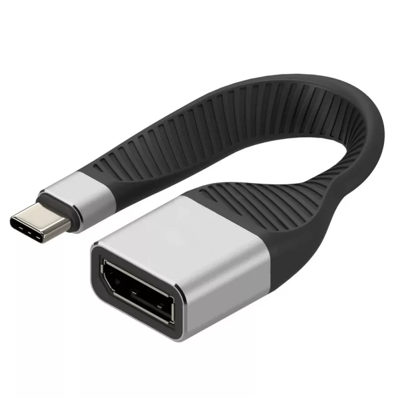 Techly ICOC-USBC-DP12 vaizdo kabelio adapteris 0,131 m USB Type-C DisplayPort juodas