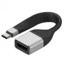 Techly ICOC-USBC-DP12 vaizdo kabelio adapteris 0,131 m USB Type-C DisplayPort juodas
