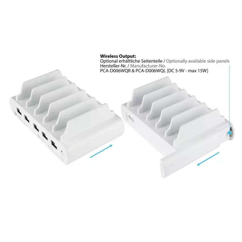 Laisvai stovinti įkrovimo stotelė Alcasa PCA-D006W balta 110W 100-240V