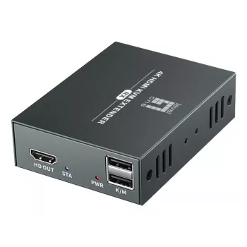 AV plėtiklio rinkinys (siųstuvas ir imtuvas) LEVELONE HVE-8111, 3840x2160, Cat6, USB-A/USB-B, DC 12V (2 vnt.)