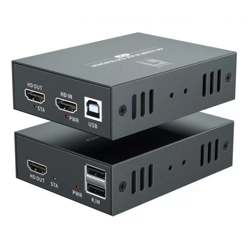 AV plėtiklio rinkinys (siųstuvas ir imtuvas) LEVELONE HVE-8111, 3840x2160, Cat6, USB-A/USB-B, DC 12V (2 vnt.)