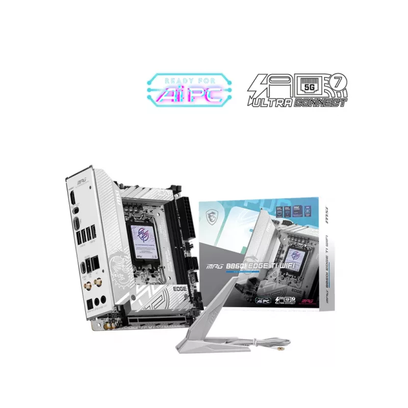 MSI MPG B860I EDGE TI WIFI pagrindinė plokštė Intel B860 LGA 1851 (Socket V1) mini ITX