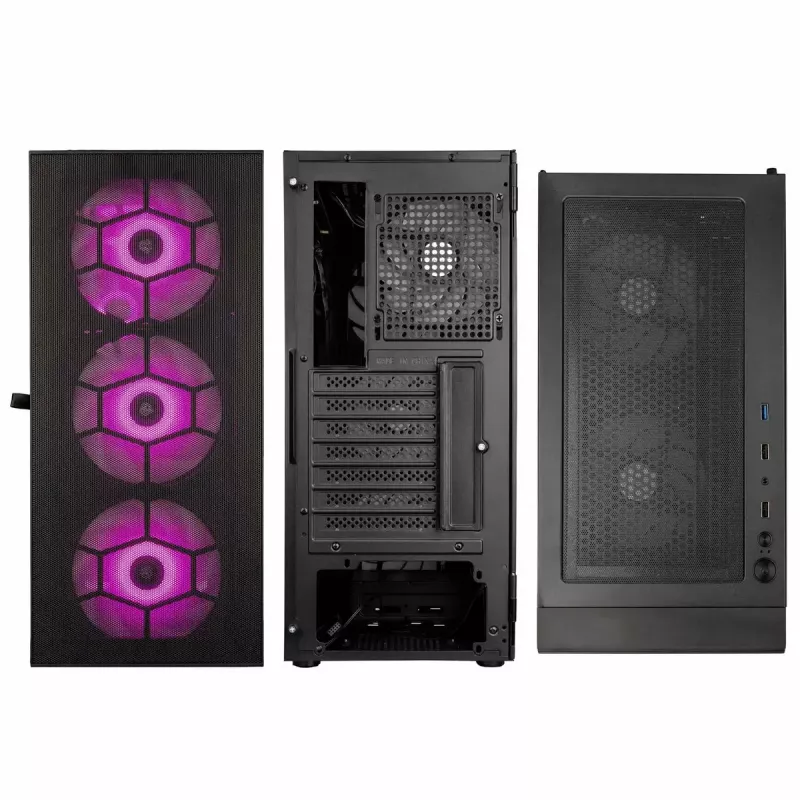 PC korpusas Kolink OBSERVATORY HF MB Midi Tower juodas