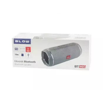 Mono nešiojamasis garsiakalbis BLOW BT-460 PILKA — 5 W RMS, 2000 mAh baterija, Bluetooth 4.0, MicroSD, FM, AUX