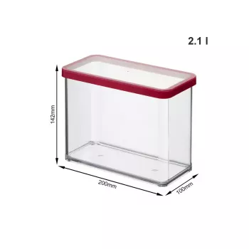 Maisto indas rotho LOFT 2,1 L stačiakampis permatomas 100×200×142 mm, technopolimeras