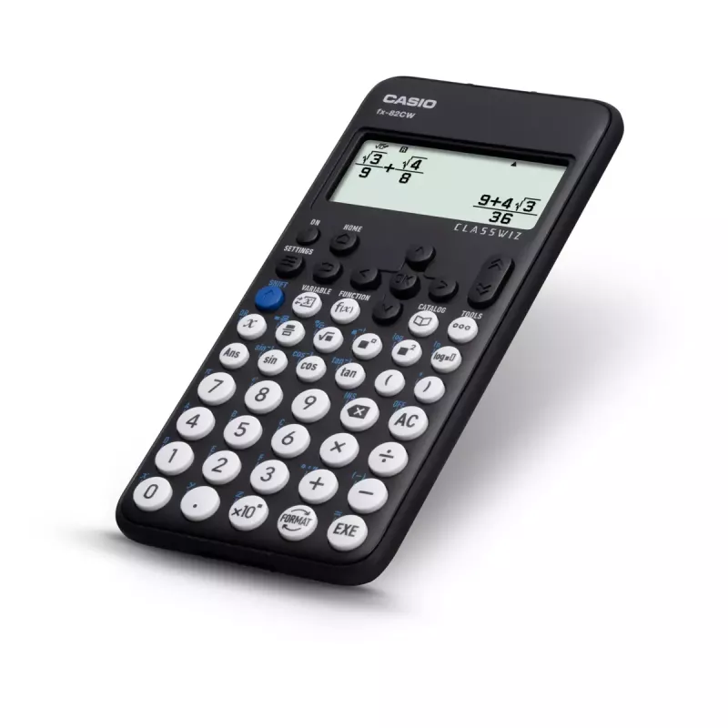Mokslinis skaičiuotuvas CASIO ClassWiz FX-82CW — 252 funkcijos, 2 eilučių ekranas, 12 skaitmenų, 48 klavišai, AAA baterija