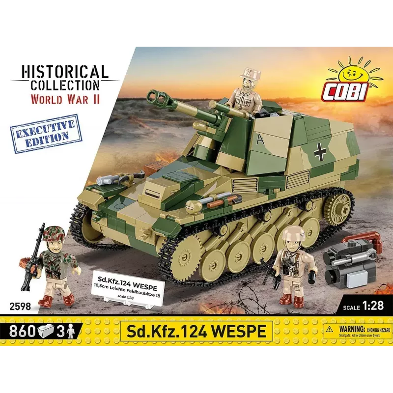 Cobi Blocks SD.KFZ.124 Wespe modelio rinkinys, 860 kaladėlių