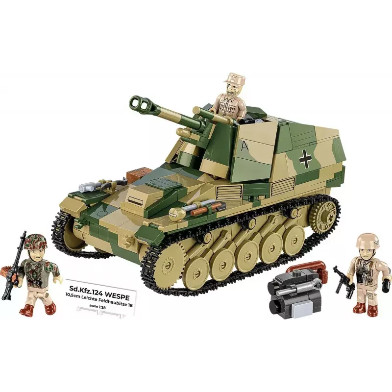 Cobi Blocks SD.KFZ.124 Wespe modelio rinkinys, 860 kaladėlių